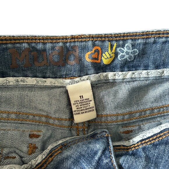 Vintage Mudd Y2K Light Wash Rolled Cuff Shorts 11 - Picture 3 of 5